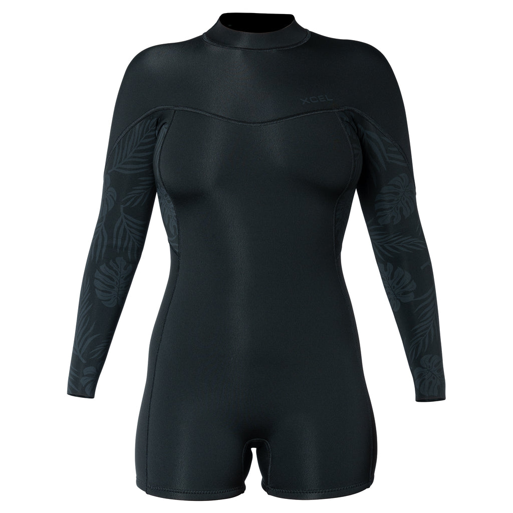 Xcel Women's Axis Long Sleeve Back Zip Boy Short Springsuit 2mm DS