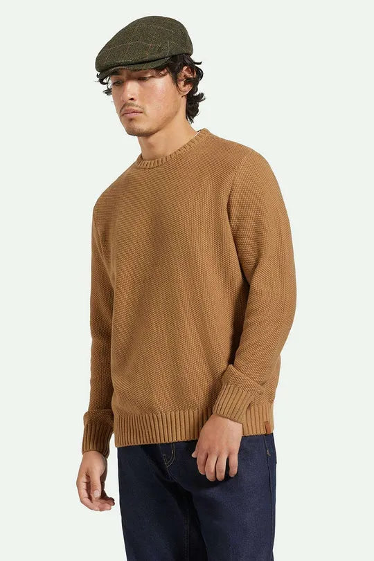 Brixton Mens Sweater Jacques Waffle Knit