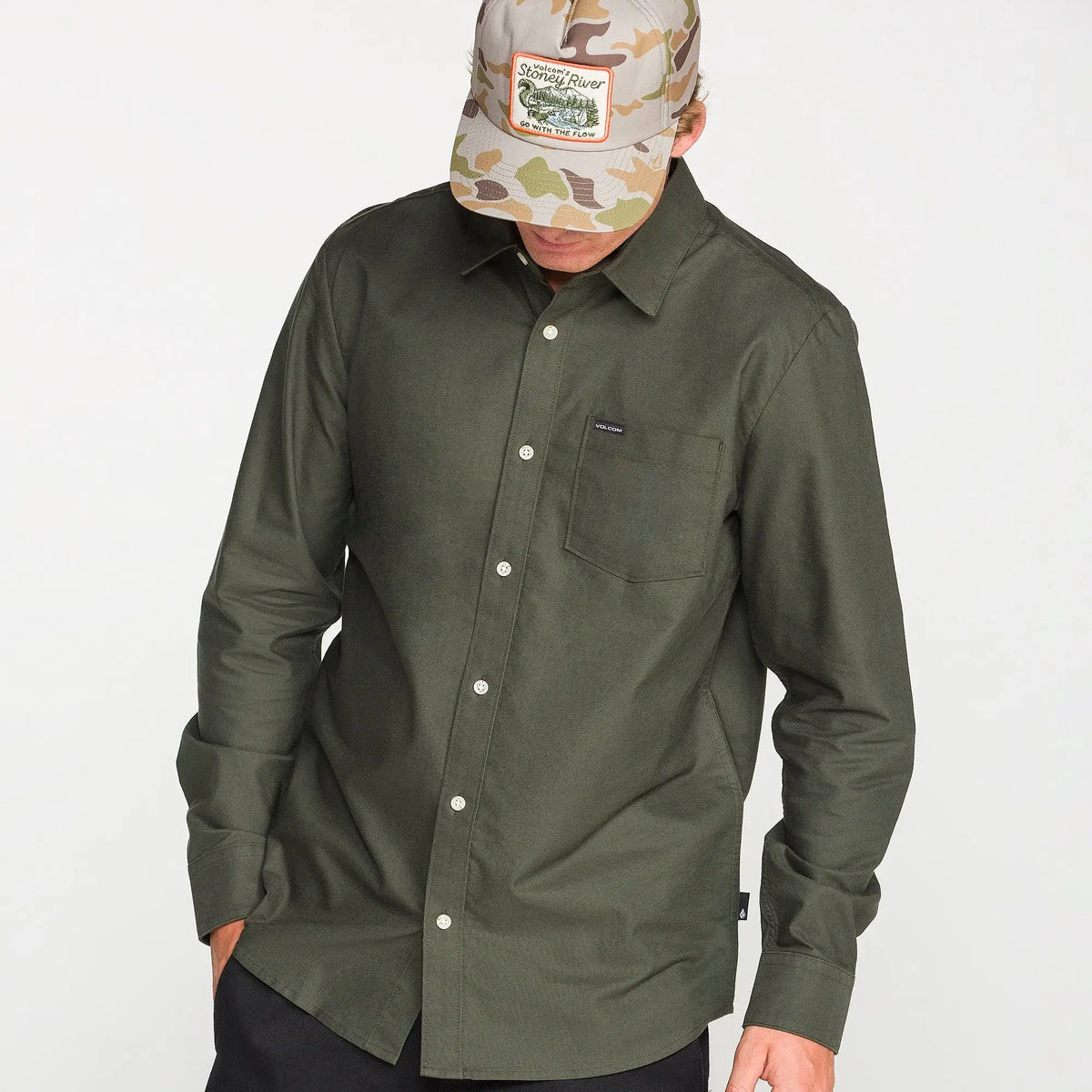 Volcom Mens Shirt Veeco Oxford