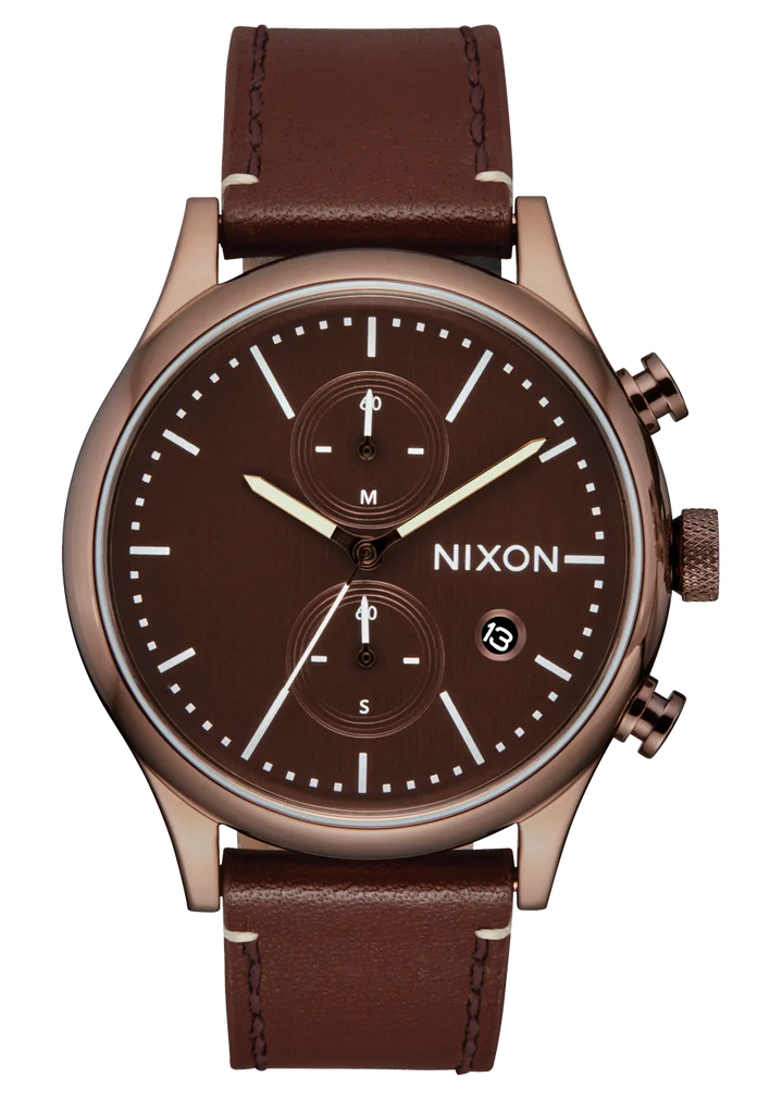 Nixon Watch Station Chrono Leather