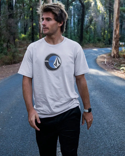 T-shirt Volcom Logo pour homme, col ras du cou, 220 g/m², été T-shirt Volcom Logo pour homme, col ras du cou, 220 g/m², été