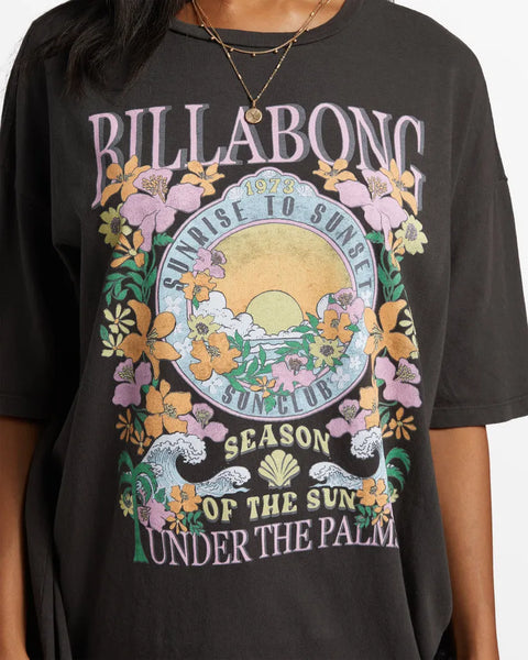 Billabong Womens Shirt Under The Palms Oversized