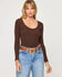 L*Space Womens Shirt Ashlyn Long Sleeve