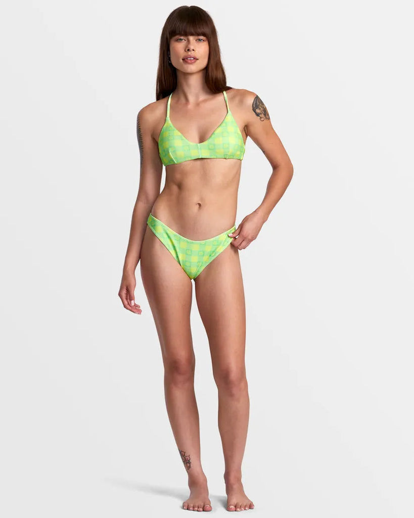 RVCA Womens Bikini Bottoms Picnic High Leg French