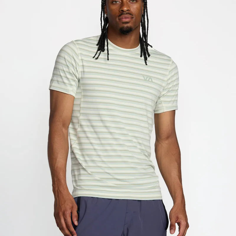 RVCA Mens Shirt Sport Vent Stripe