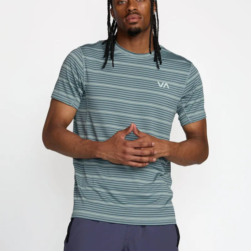 RVCA Mens Shirt Sport Vent Stripe
