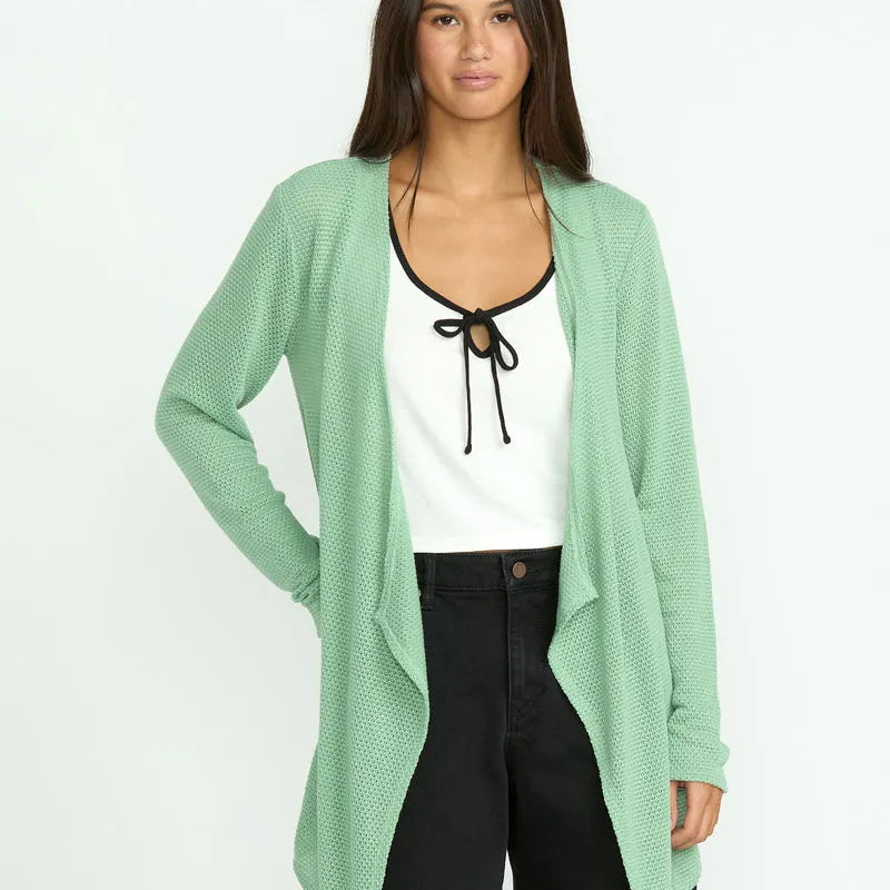 Volcom Womens Sweater Go Go Wrap Cardigan