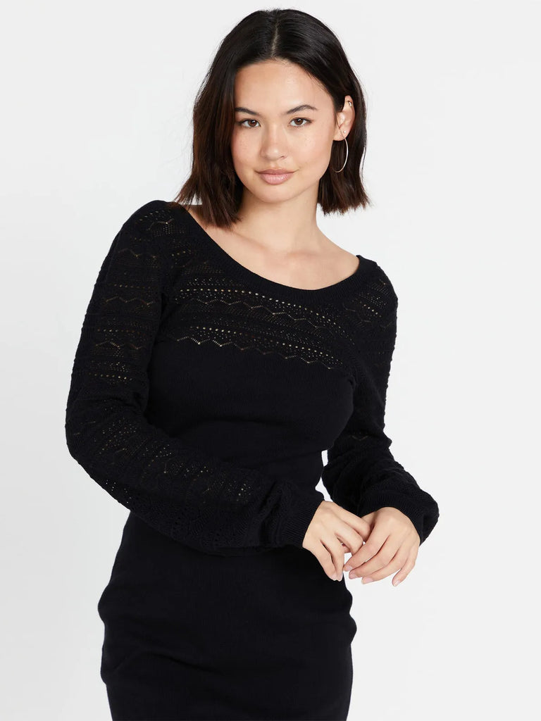Volcom Womens Dress Cozy Babe Sweater Dress