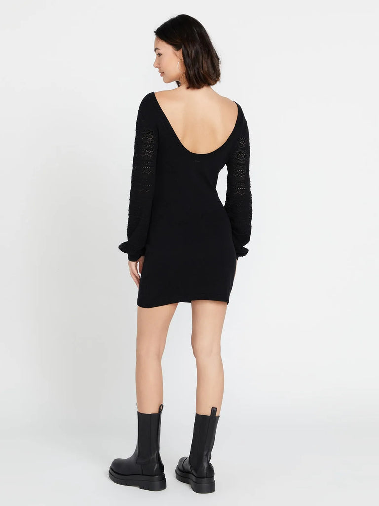 Volcom Womens Dress Cozy Babe Sweater Dress