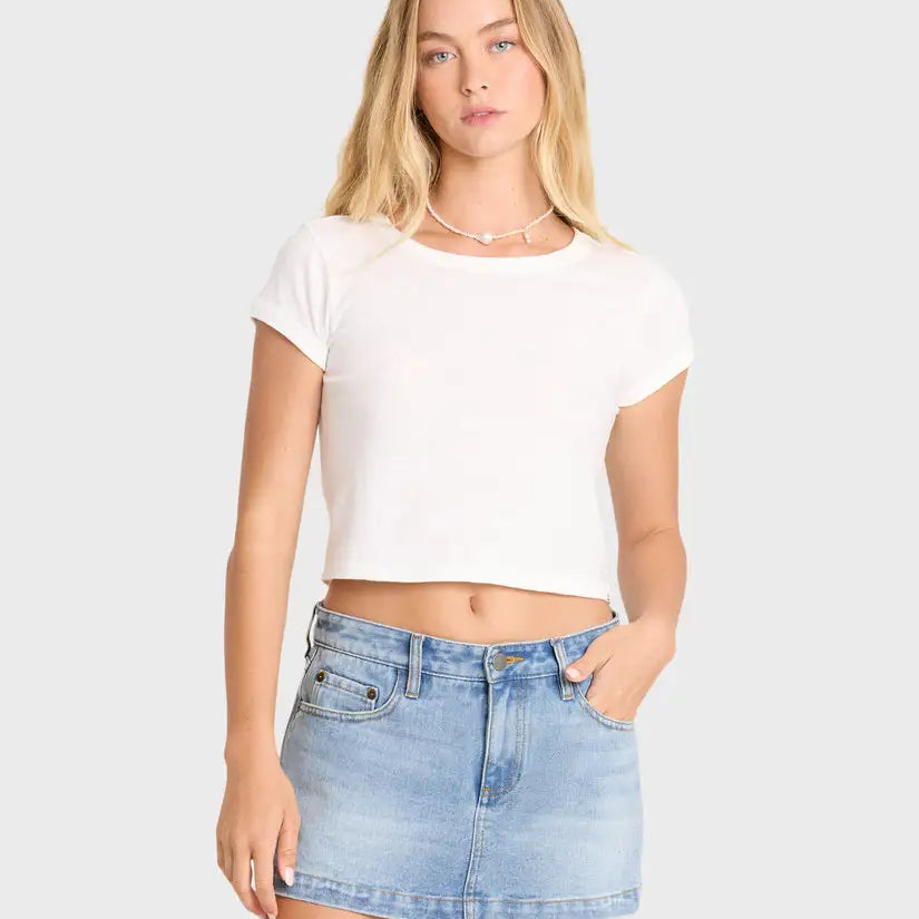 Billabong Womens Shorts Micro Moment Denim Skort