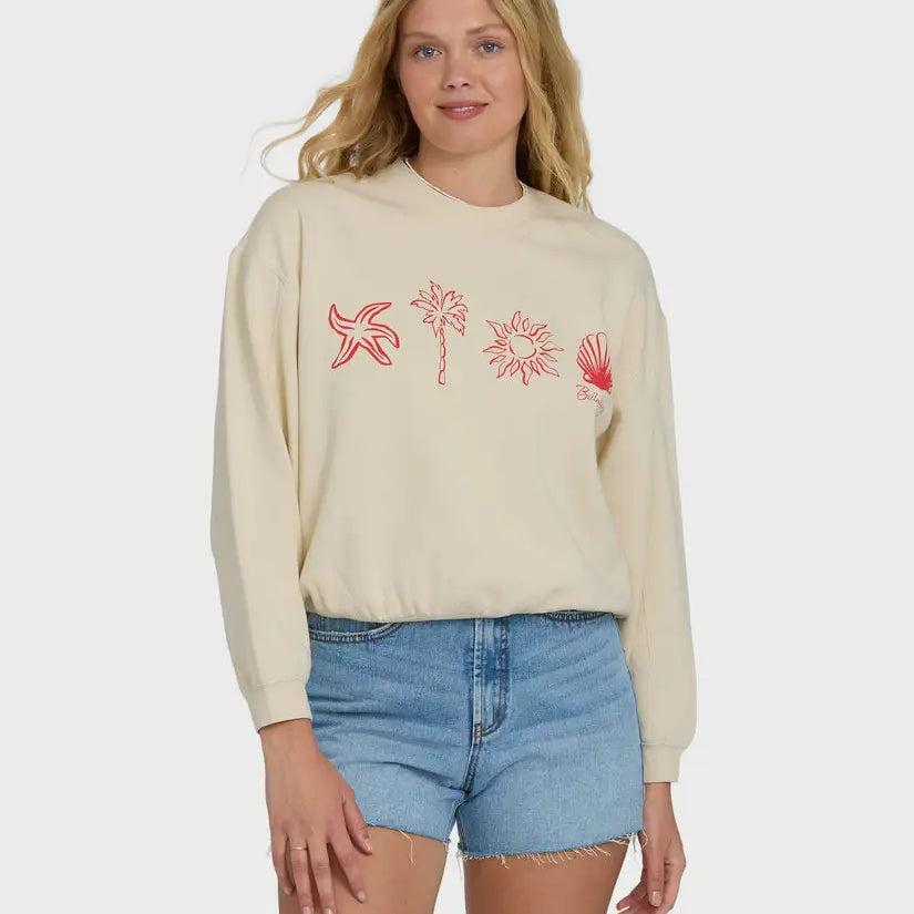 Billabong Womens Sweatshirt Treasure Cay Crewneck