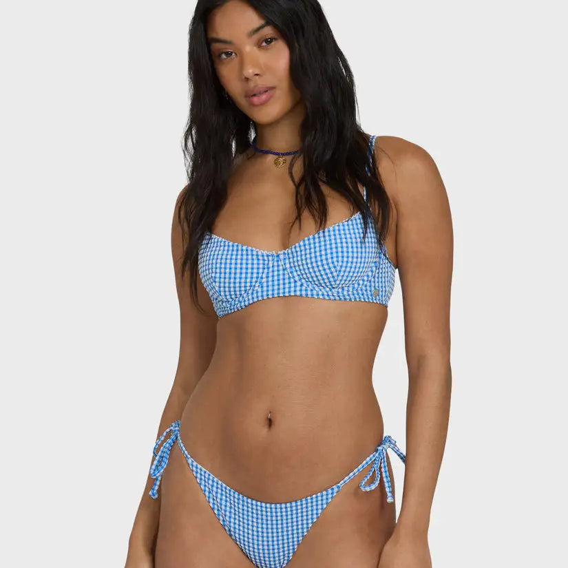 Billabong Womens Bikini Top Mini Wave Check Helena Underwire