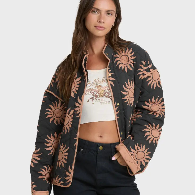Billabong Womens Jacket Folk Story Quilted