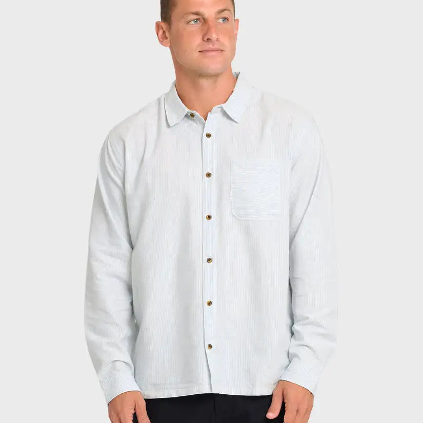 Billabong Mens Shirt Garage Post Up Long Sleeve Oxford