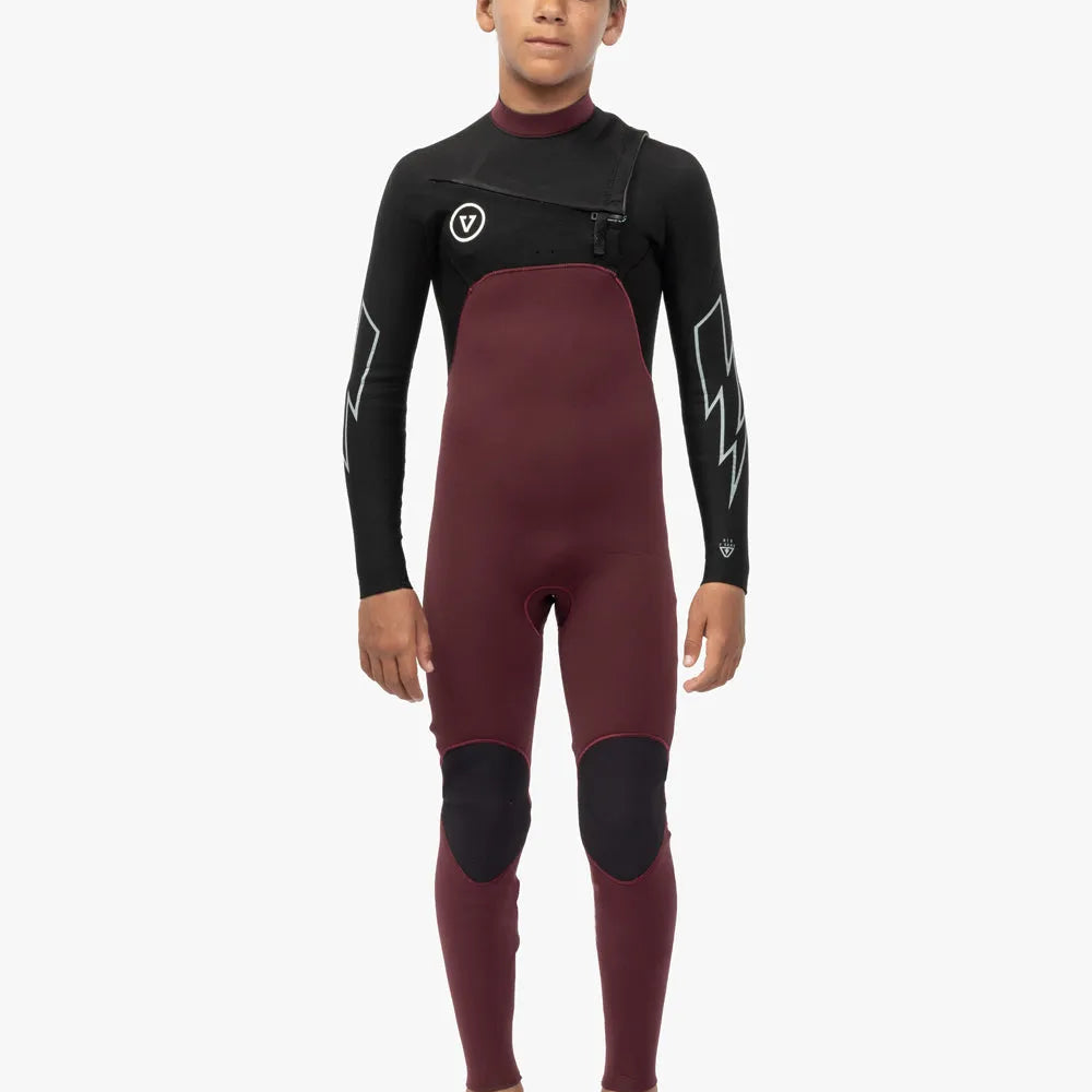 Vissla Mens Wetsuits 7 Seas Boys 3-2 Bolt Full Chest Zip
