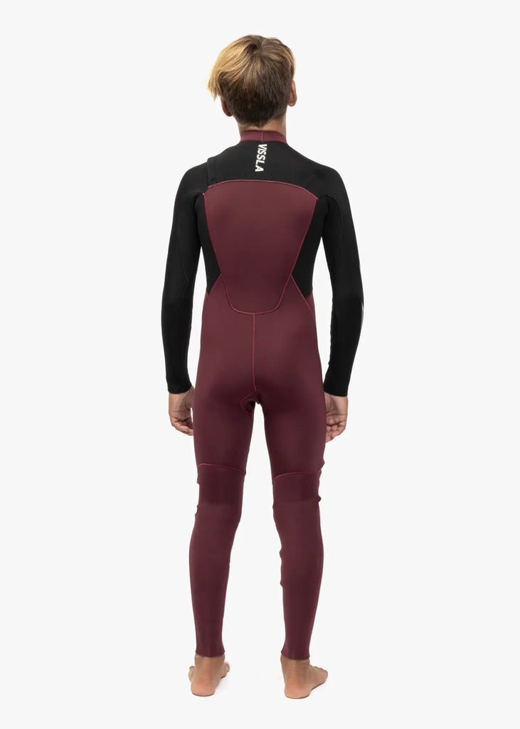 Vissla Mens Wetsuits 7 Seas Boys 3-2 Bolt Full Chest Zip