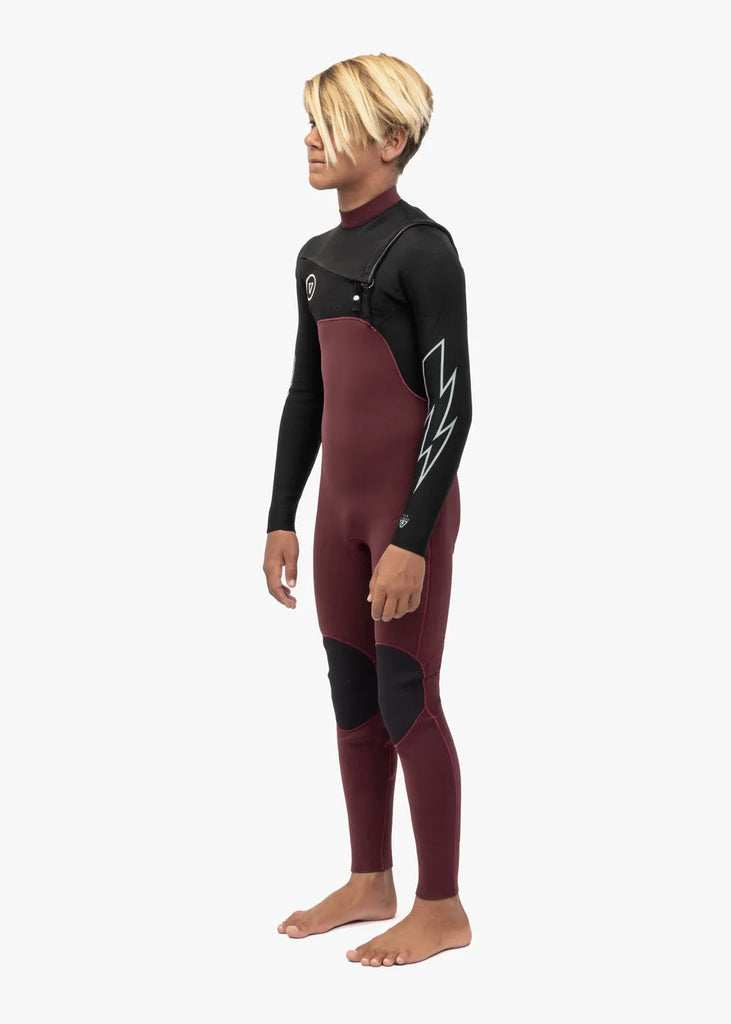 Vissla Mens Wetsuits 7 Seas Boys 3-2 Bolt Full Chest Zip