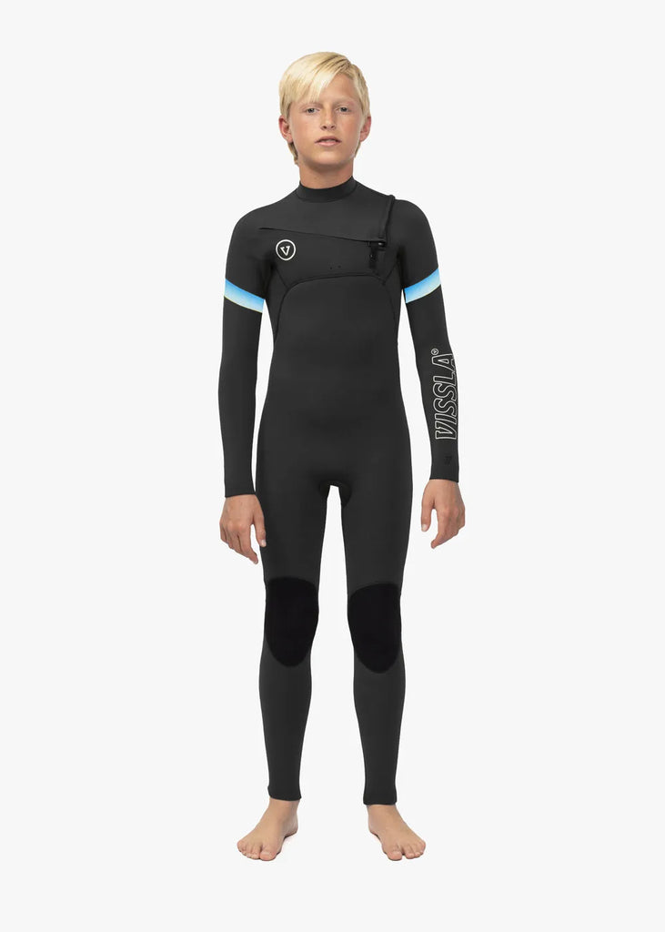 Vissla Boys Wetsuits Seven Seas Raditude 4-3 Full Chest Zip
