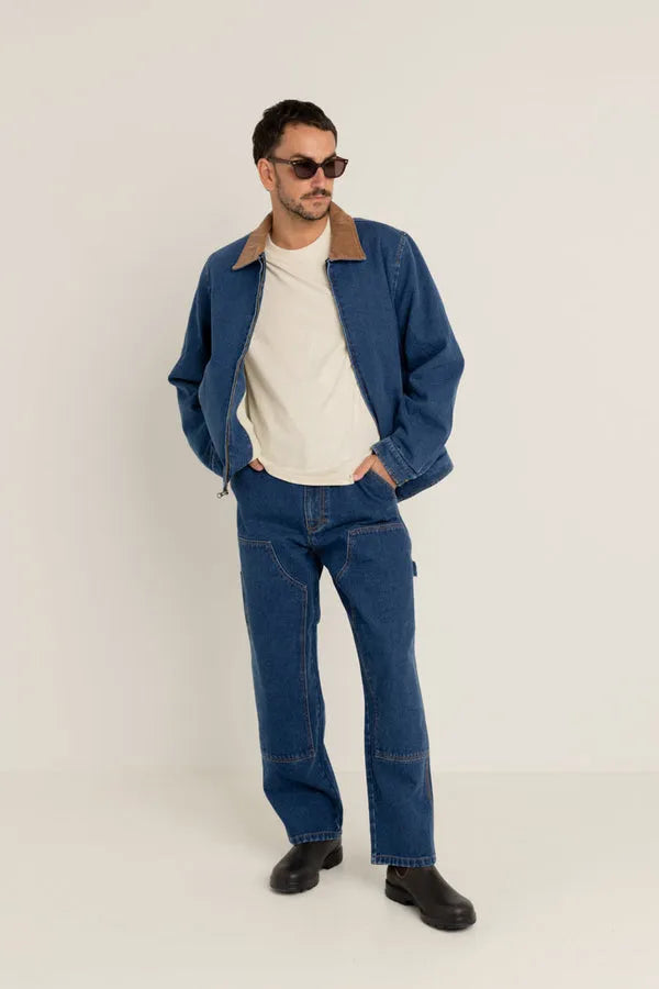Rhythm Mens Jacket Washed Denim James
