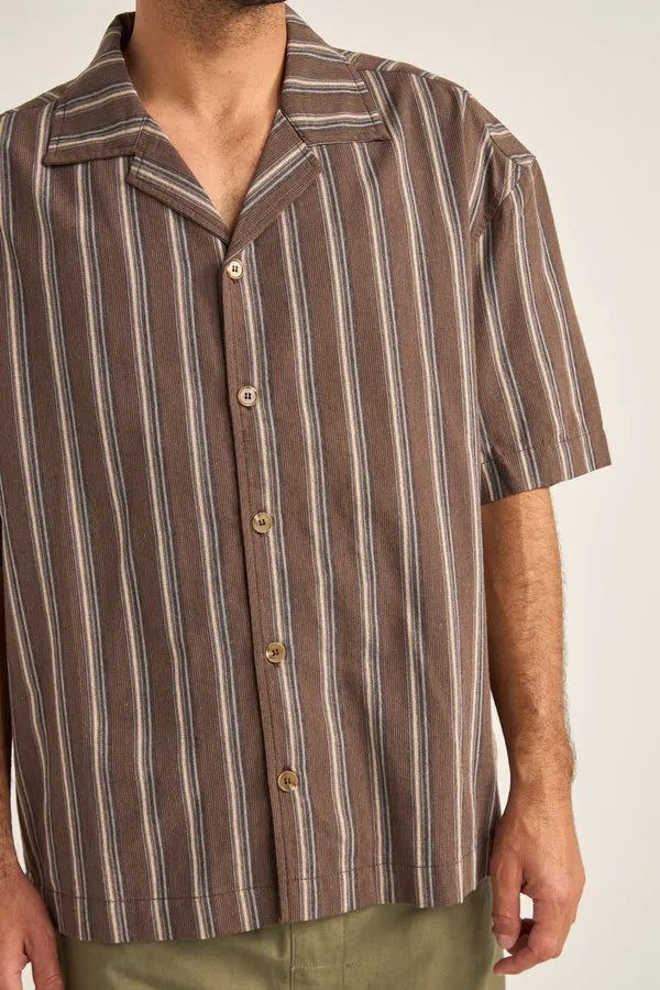 Rhythm Mens Woven Baja Relaxed Stripe
