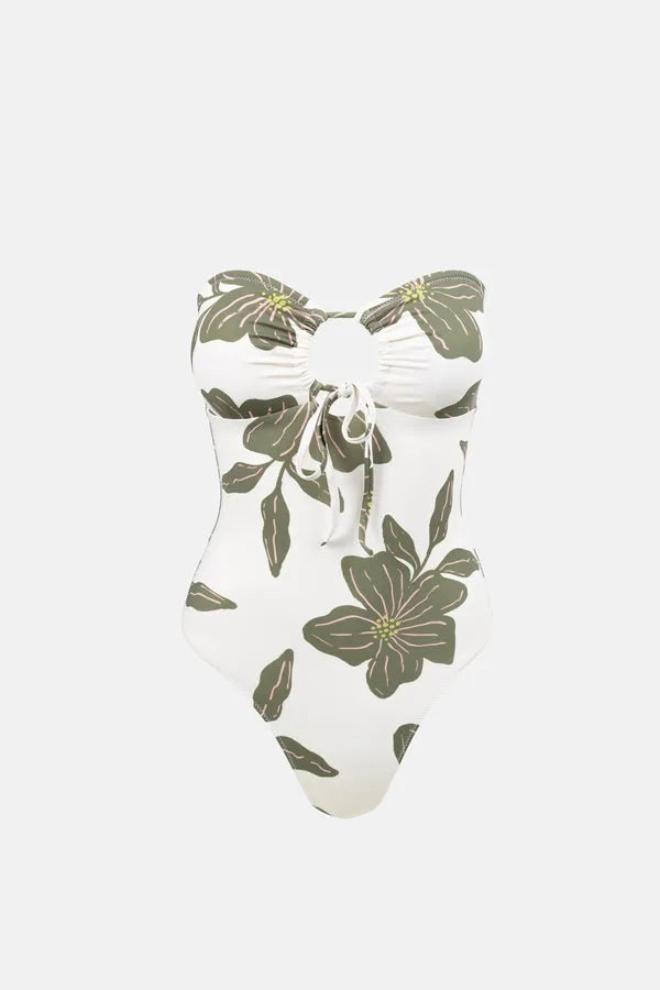 Rhythm Womens Swimsuit Kia Floral Tie Front One Piece
