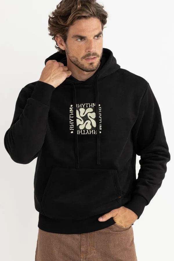 Rhythm Mens Sweatshirt Grange Fleece Hood