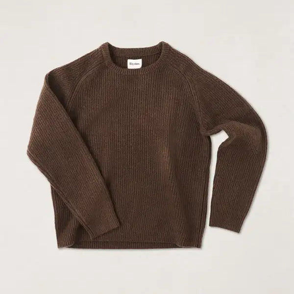 Rhythm Mens Sweater Vintage Waffle Knit