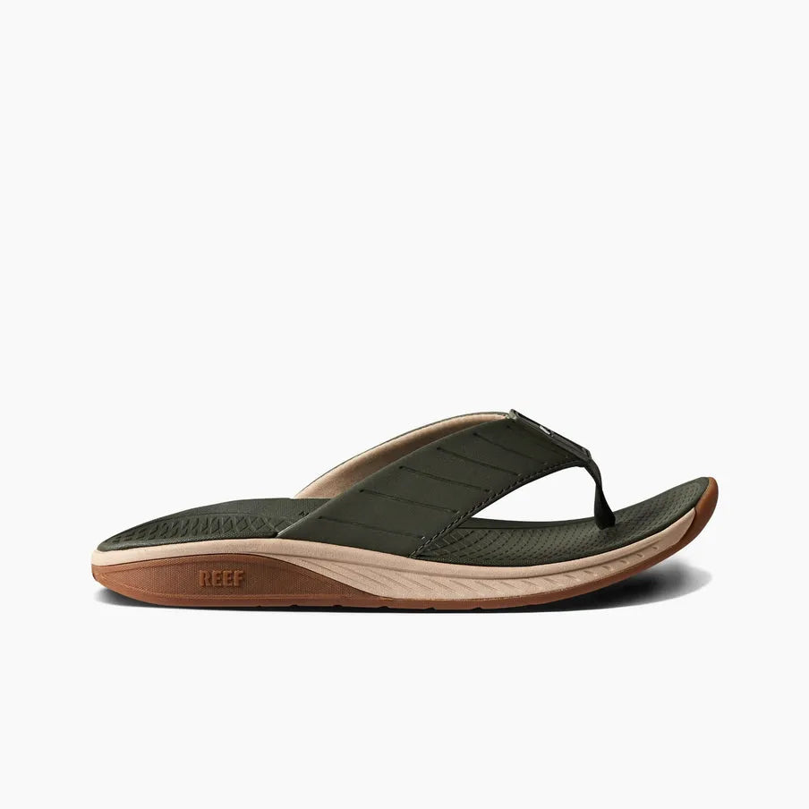 NWOT Men’s Reef The Deckhand Flip Flops Sandals Olive Green Size 10 $75 NWOT Reef Mens The Deckhand Olive Green / Gum Flip Flop  main image 4