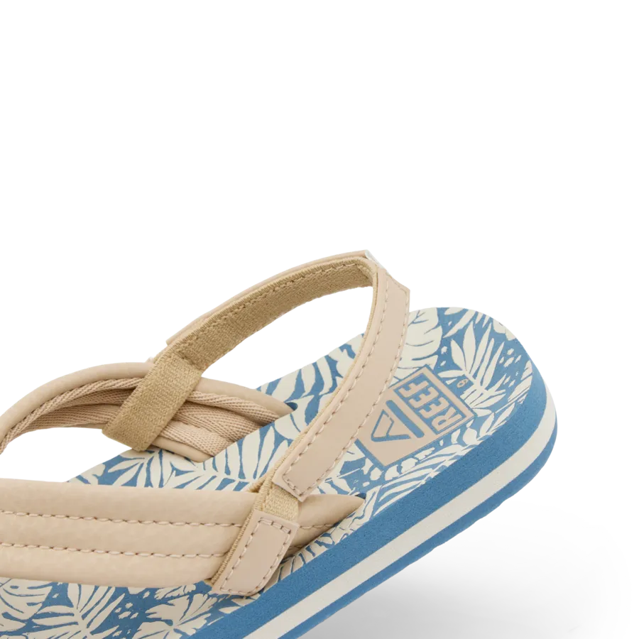 Reef Kids Sandals Little Ahi Blue/Tan Palm