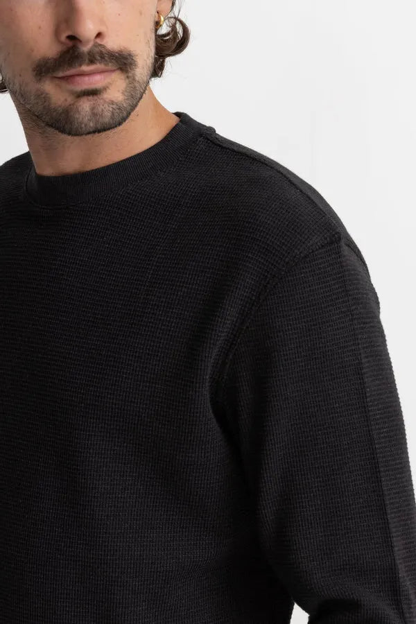 Rhythm Mens Shirt Classic Waffle Knit