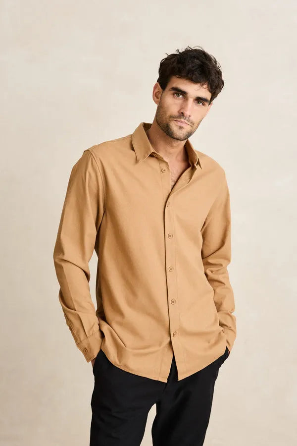 Rhythm Mens Shirt Classic LS Linen