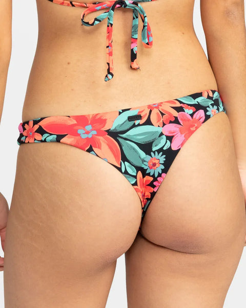 Roxy Womens Bikini Bottoms Printed Beach Classics Tanga