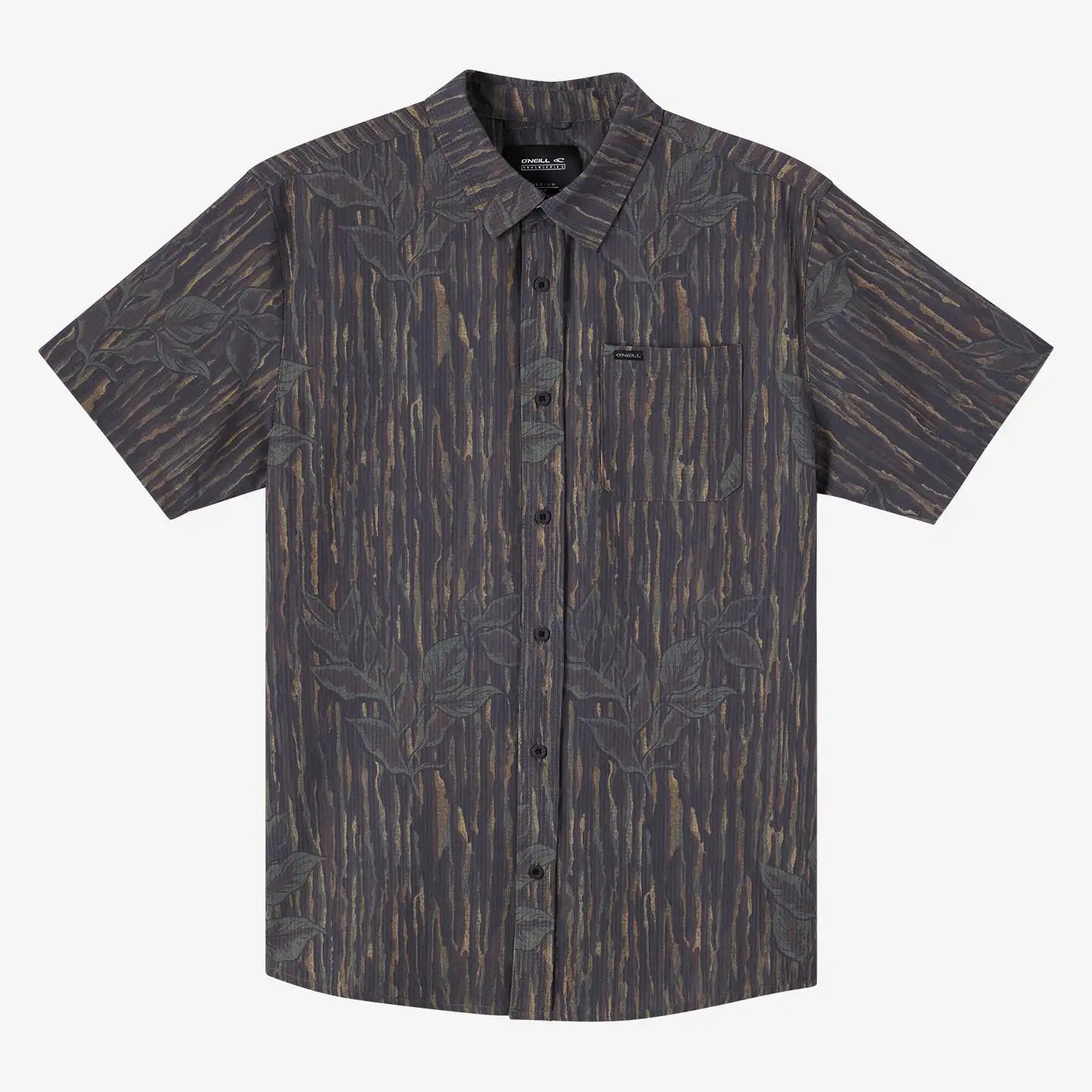 Oneill Mens Woven TRVLR Perforated Print Standard Shirt