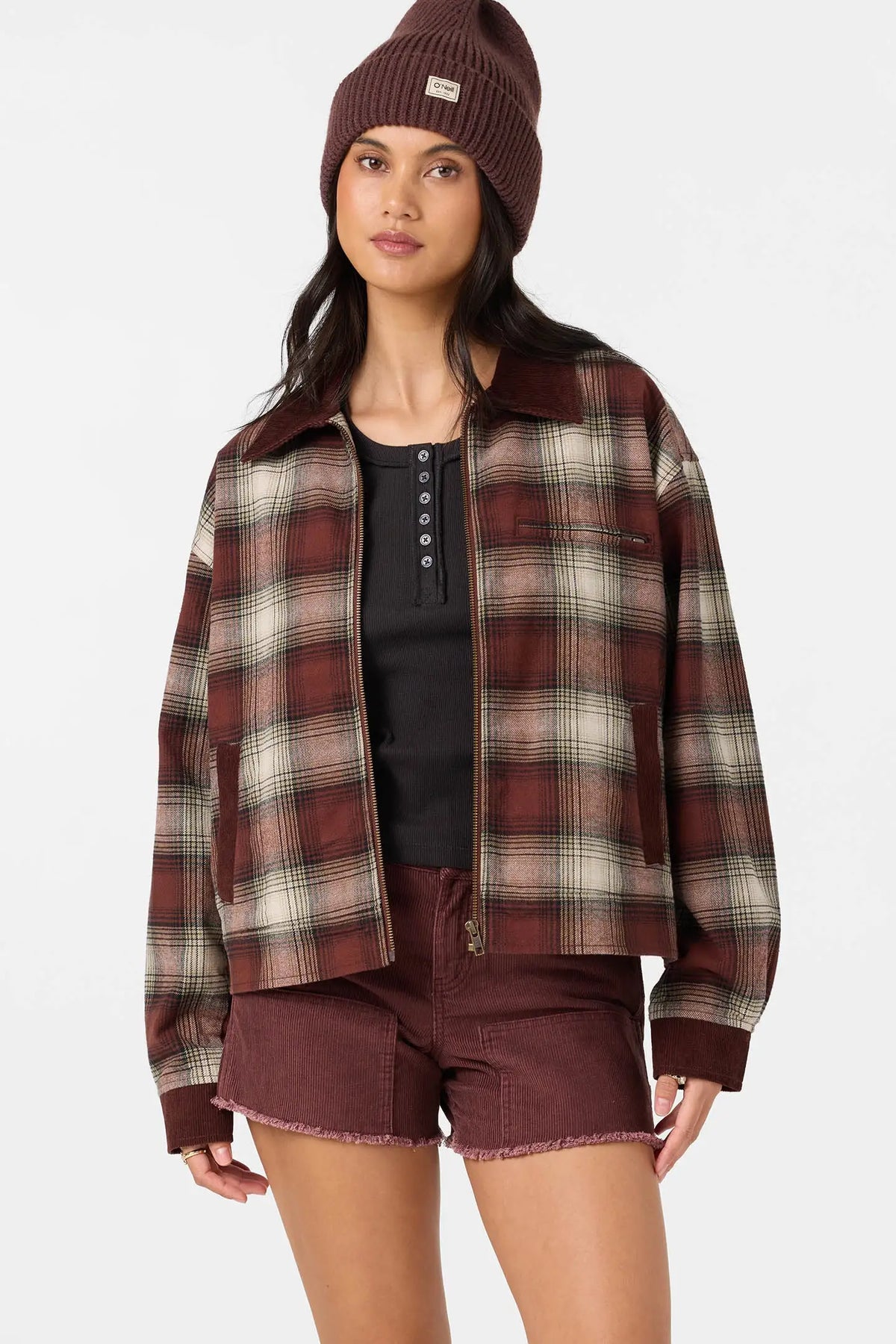 Oneill Womens Jacket O'Riginals Dakota Plaid Jacket