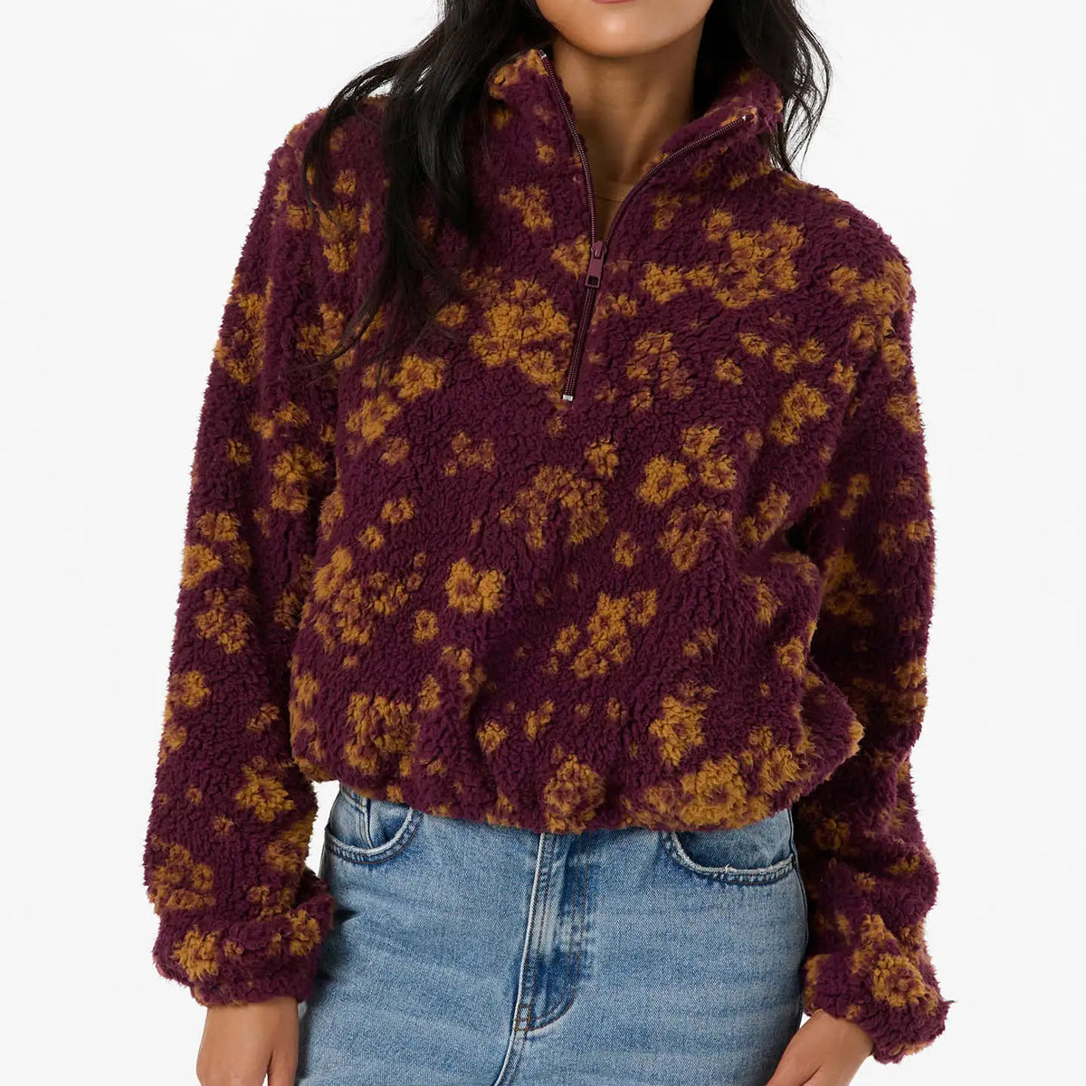 Oneill Womens Jacket Kacey High Pile 1/2 Zip