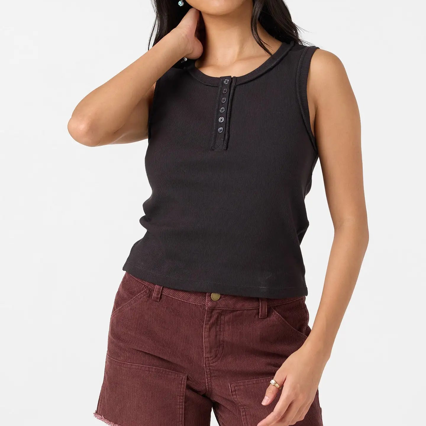 Oneill Womens Tank Top Tie Rib Top