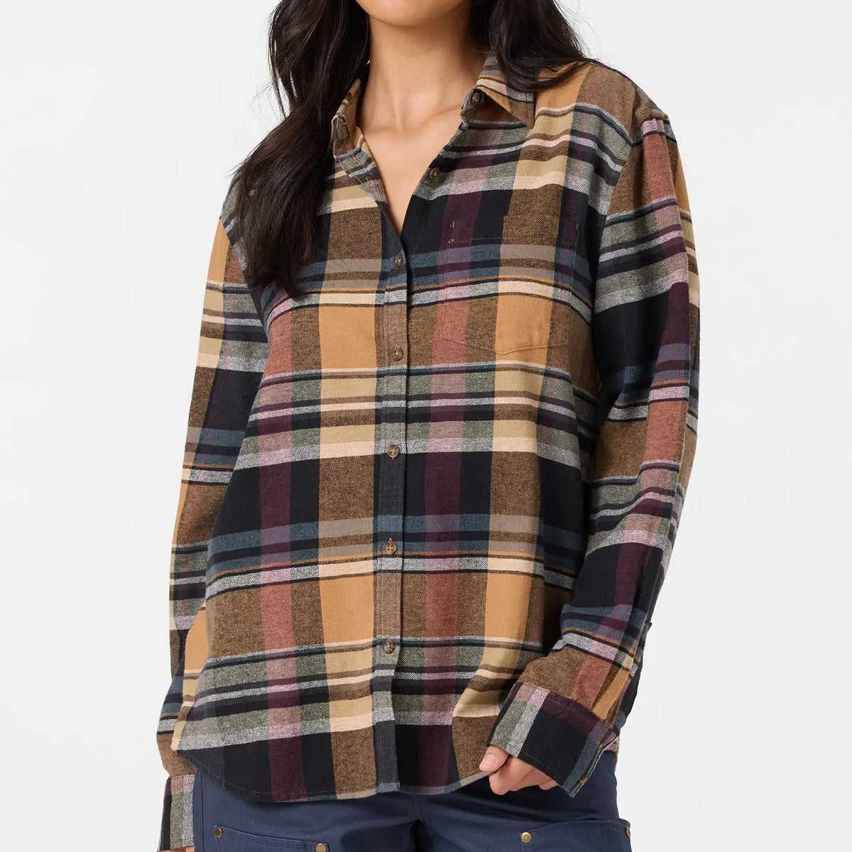 Oneill Womens Shirt Logan Flannel Long Sleeve Top