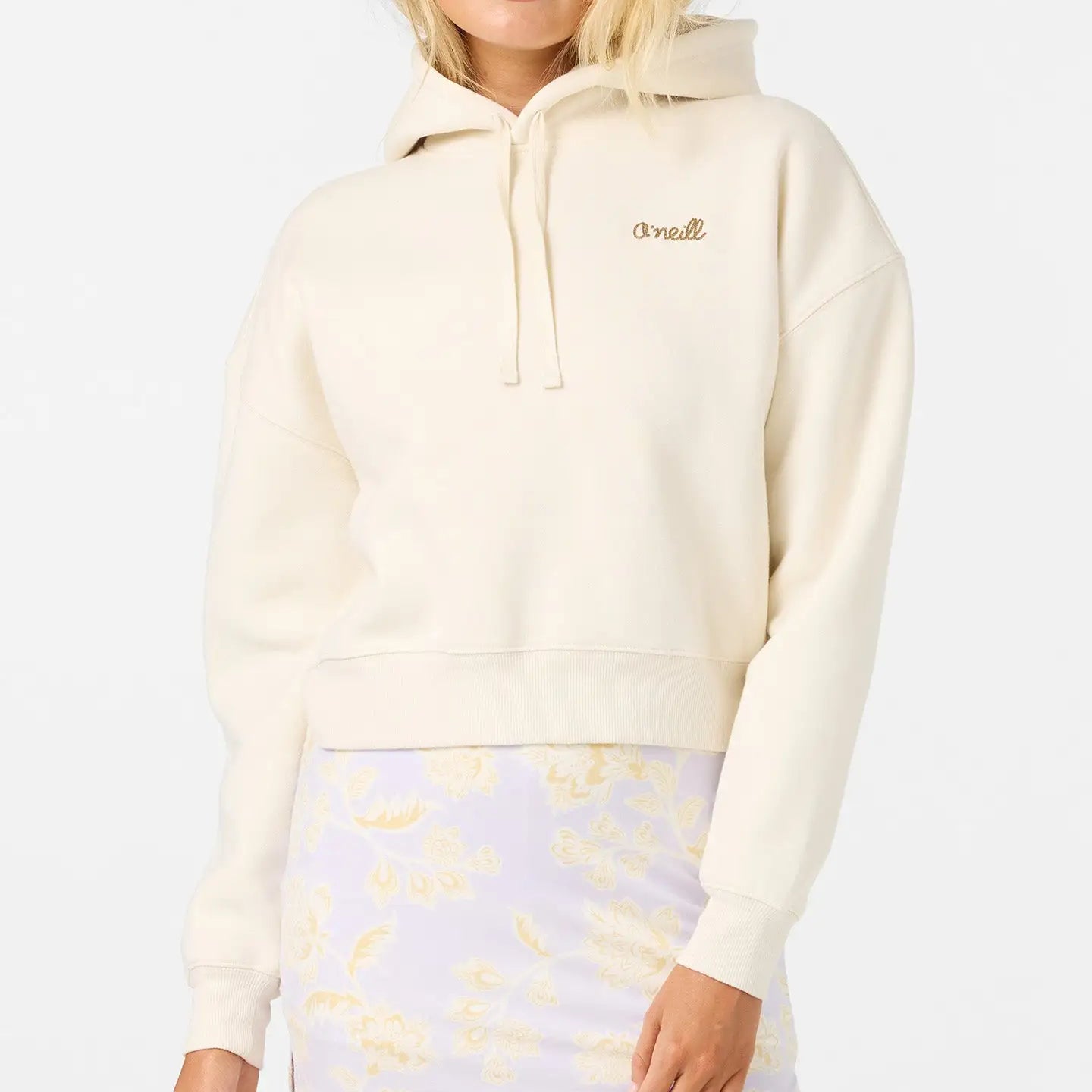 Oneill Womens Sweatshirt Arden Cropped Hoodie Pullover Fleece