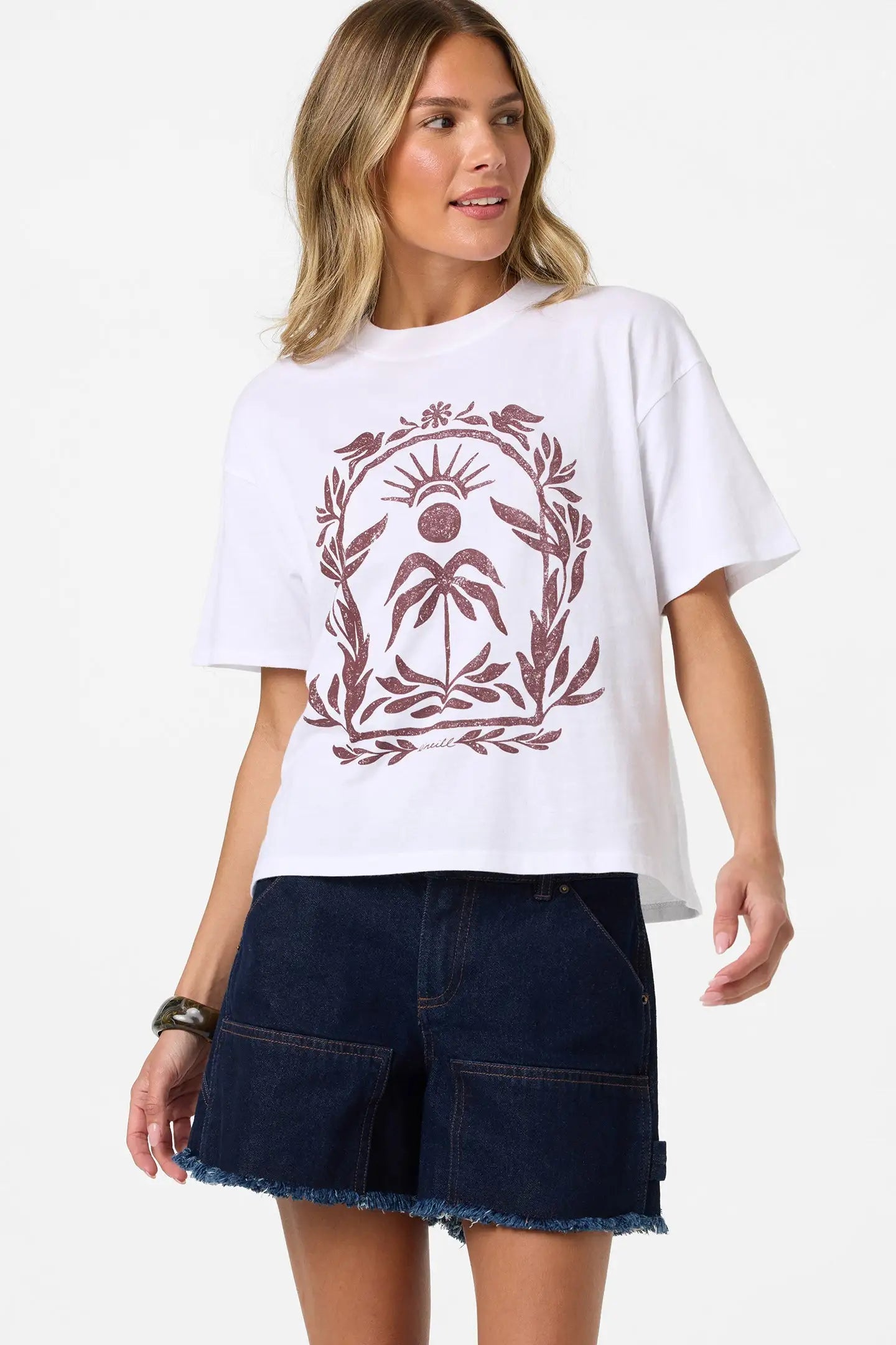 Oneill Womens Shirt Framed Flora Easy Tee