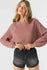 Oneill Womens Sweatshirt Tour Waffle Knit Slouchy Top