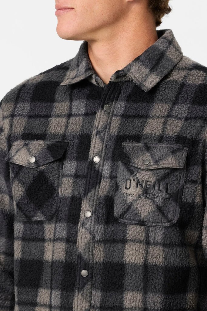 Oneill Mens Shirt Glacier High Pile Superfleece Standard Fit Overshirt