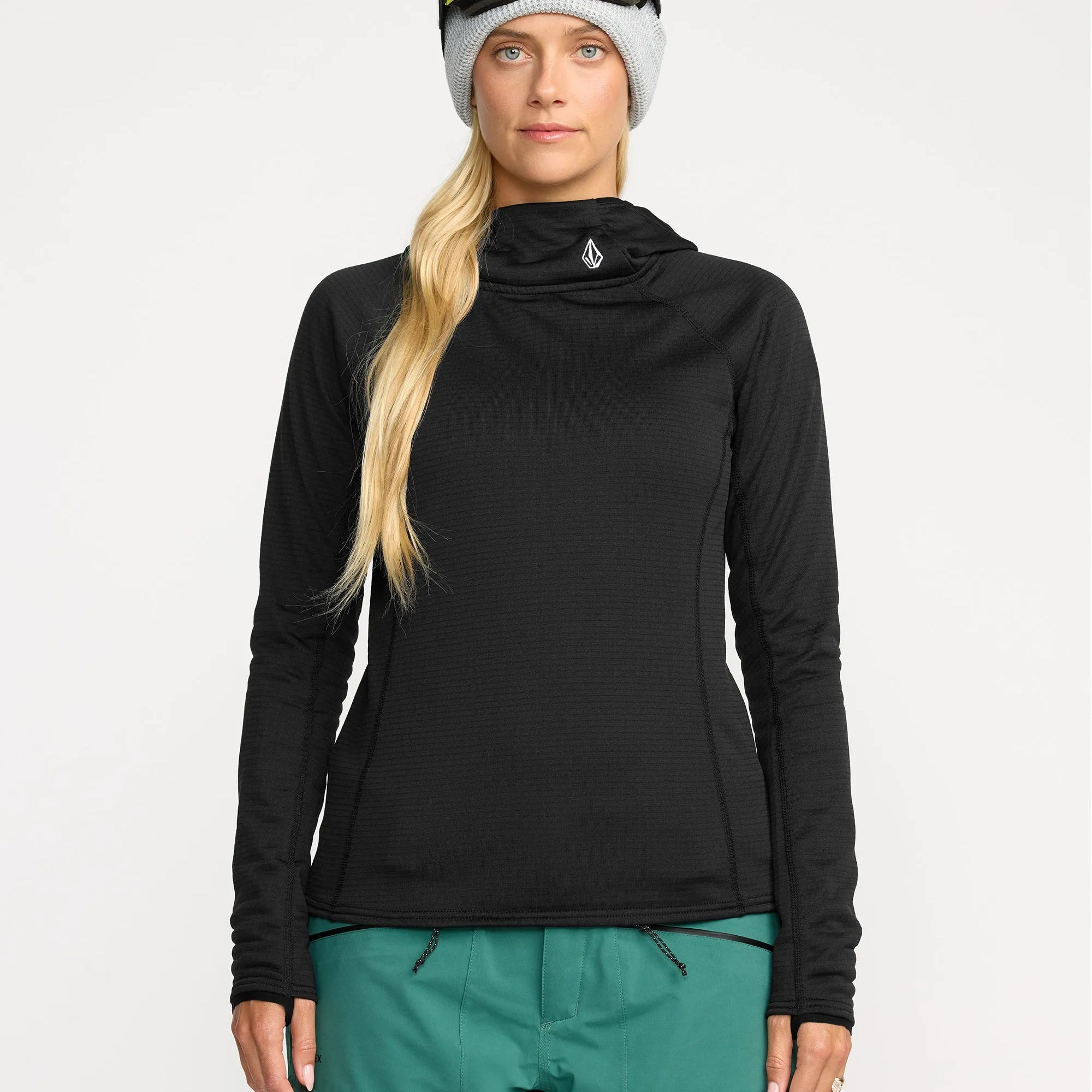 Volcom Womens Snow Layers Gridlock Balaclava Pullover