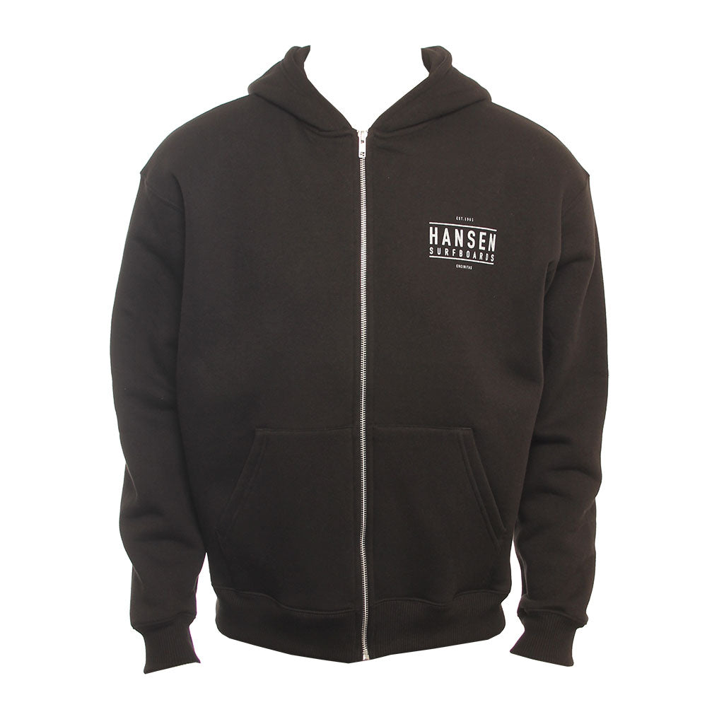Hansen Mens Sweatshirt Box Corp Zip Hoodie