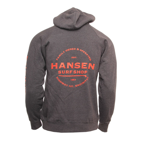 Hansen Mens Sweatshirt Highway Logo Zip Hood