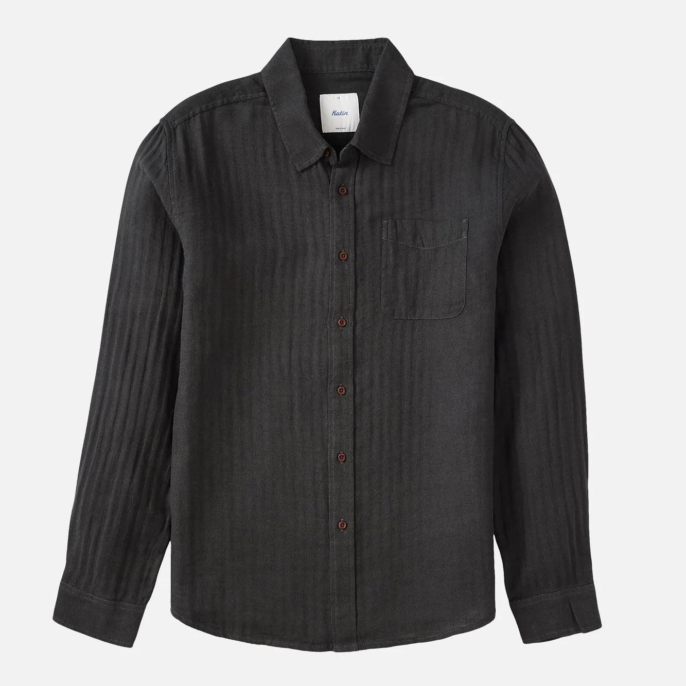 Katin Mens Woven Alan Solid Long Sleeve