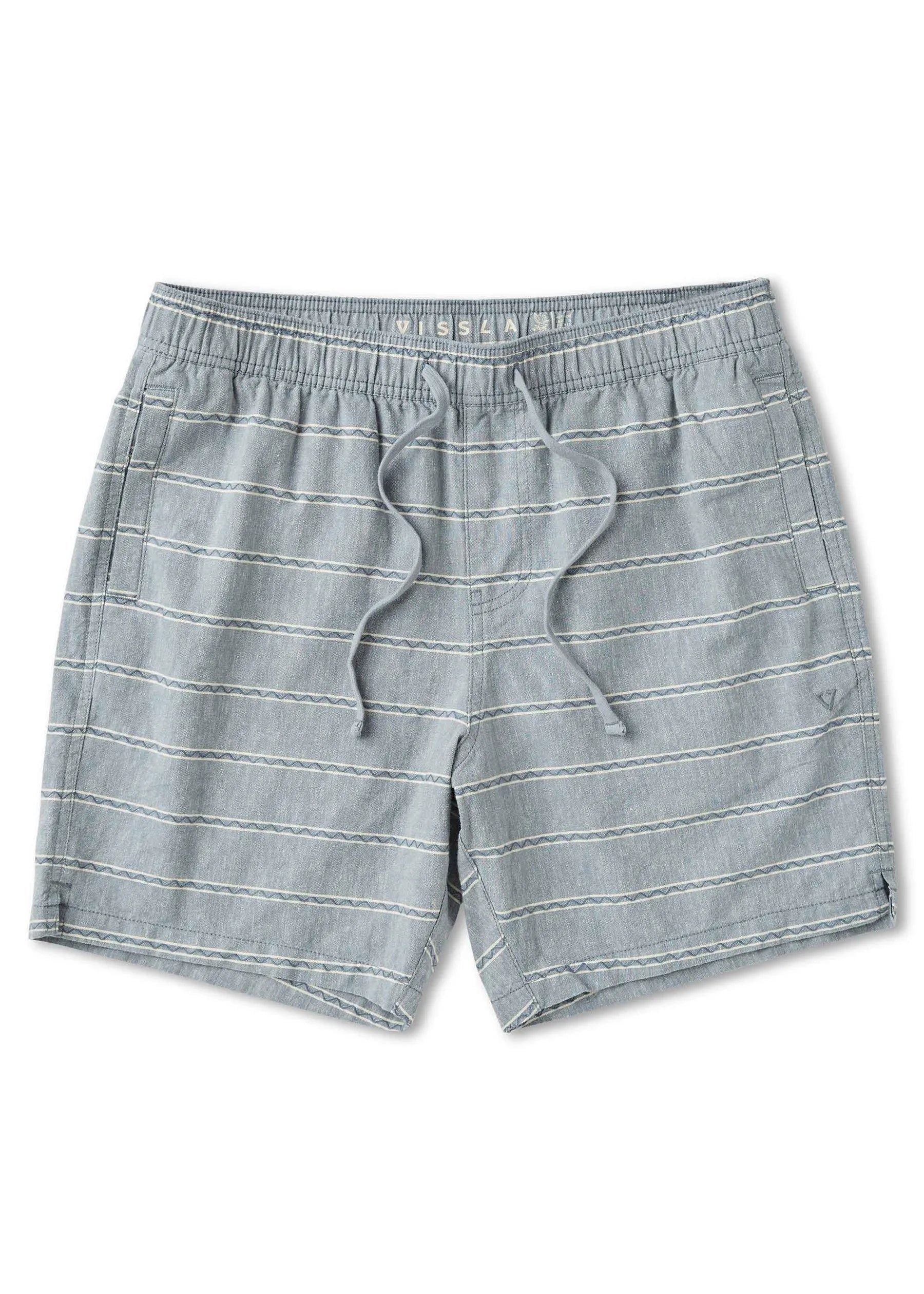 Vissla Mens Shorts J. Linen Stripe Elastic Eco 18