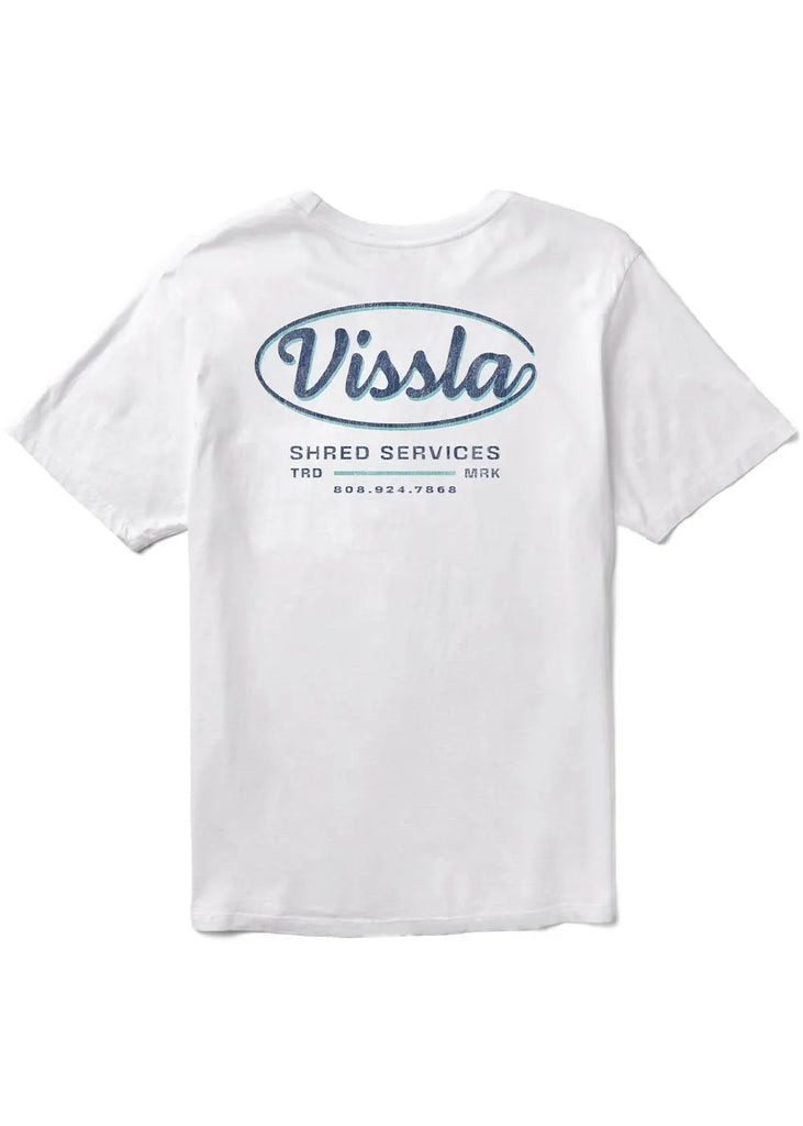Vissla Mens Shirt Shred Services Premium Organic Pocket Tee