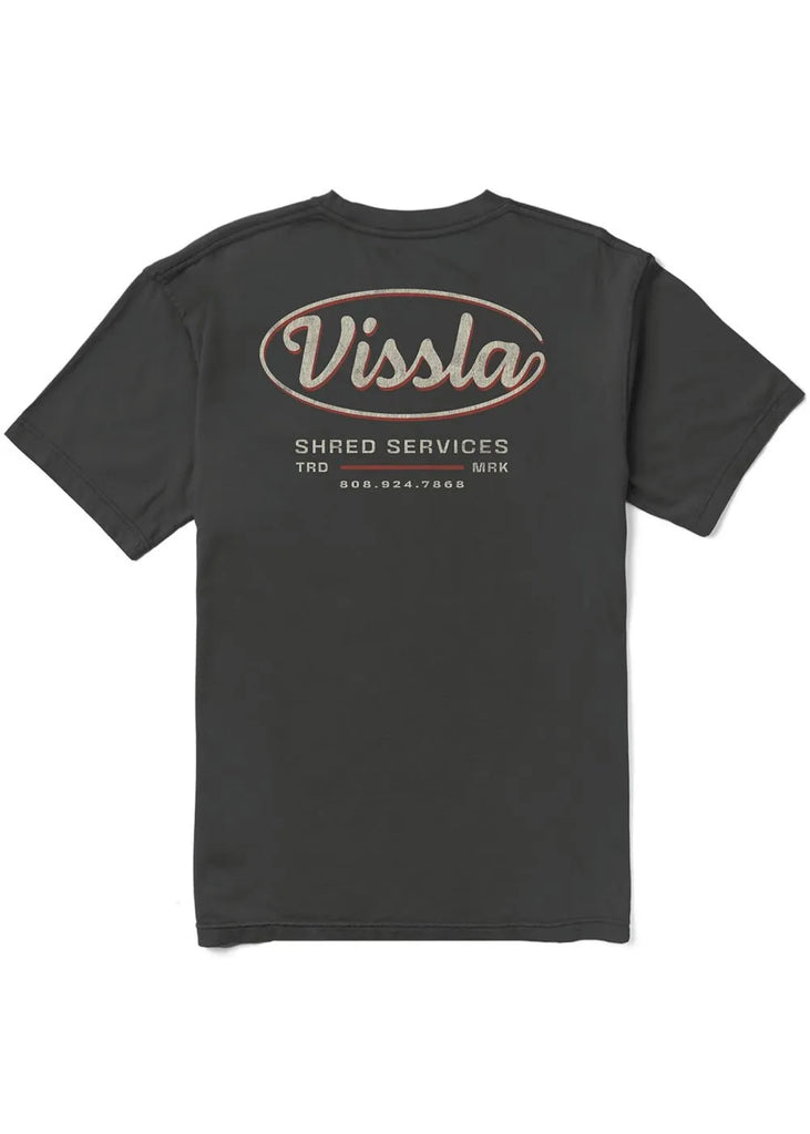 Vissla Mens Shirt Shred Services Premium Organic Pocket Tee