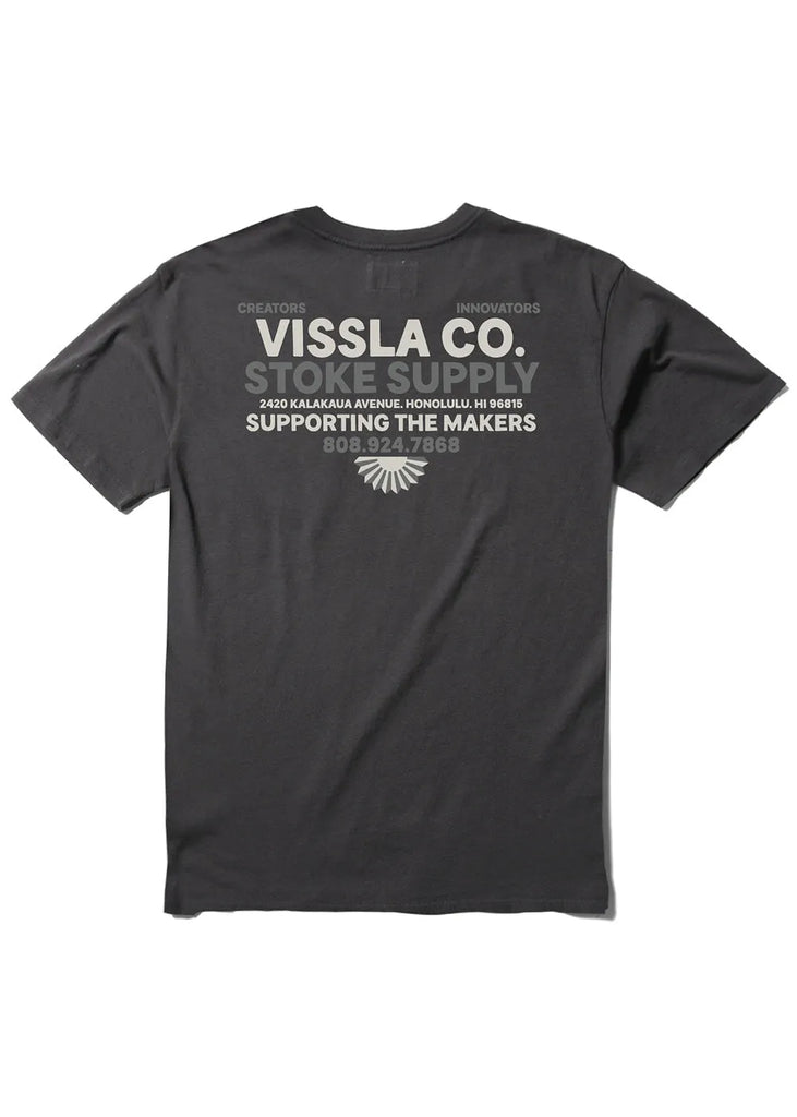 Vissla Mens Shirt Stoke Supply Short Sleeve Pocket Tee