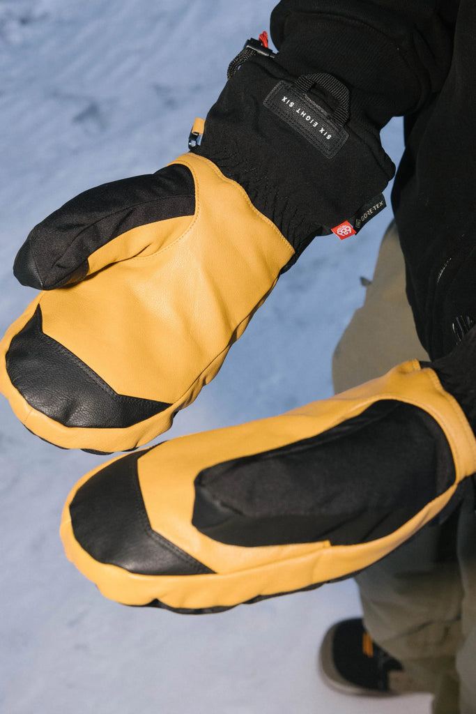 686 Mens Mittens GORE-TEX Leather Linear Mitt